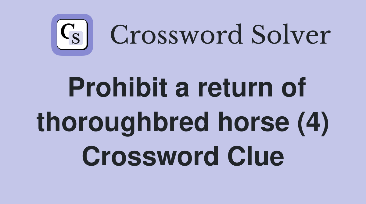 family husky not a thoroughbred of course crossword clue